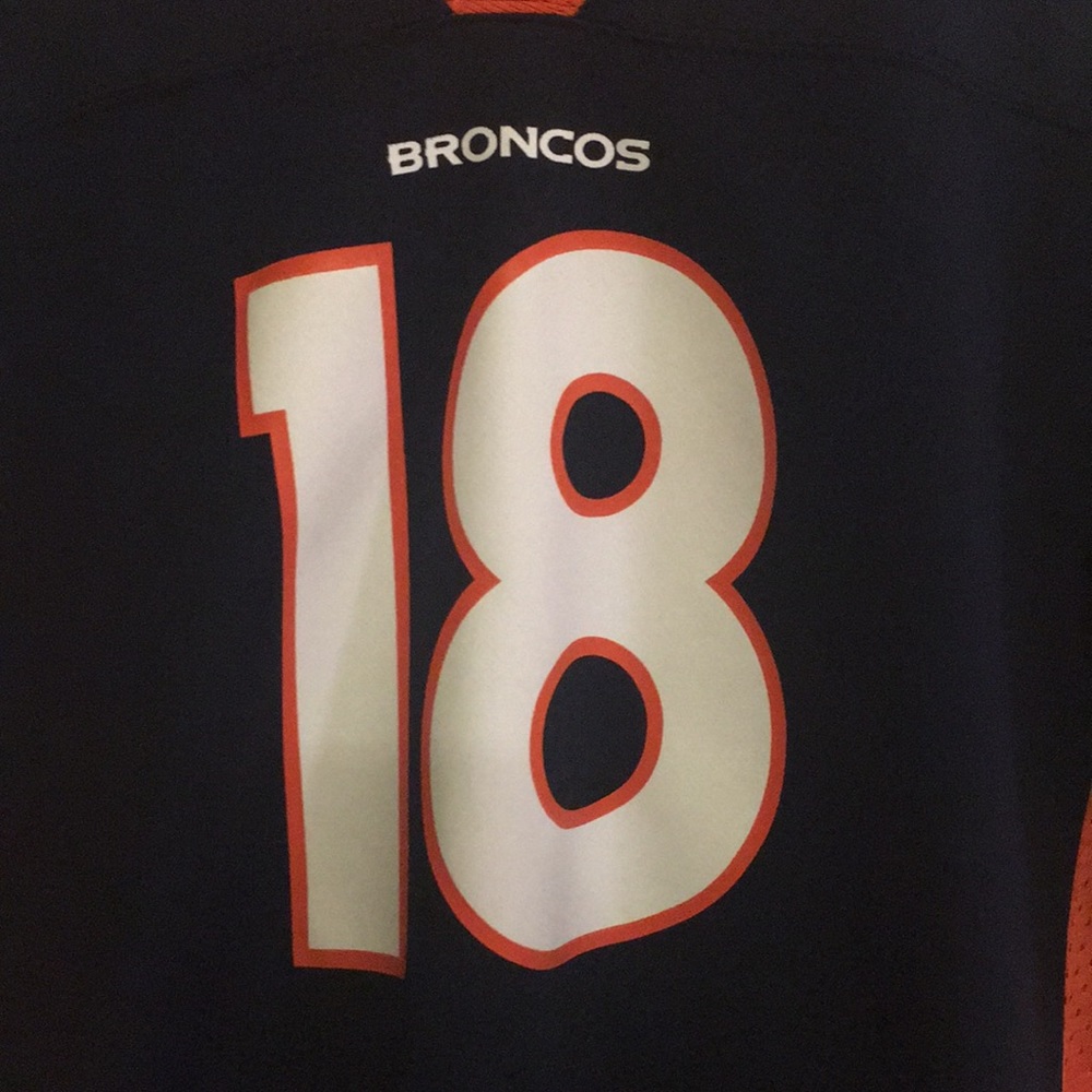 DENVER Broncos Peyton Manning Vintage Jersey LIKE NEW Sz L Bronco Fan Must Have - Picture 3 of 8